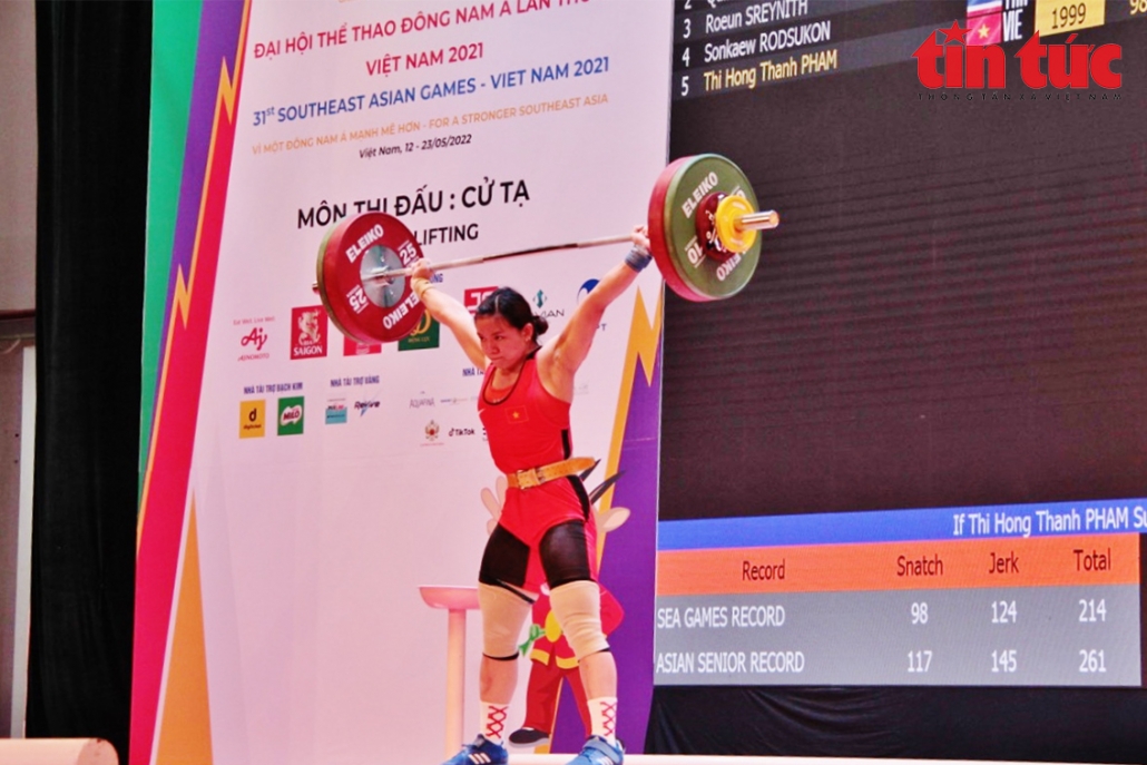 Cử tạ Việt Nam thiết lập ba kỷ lục SEA Games mới
