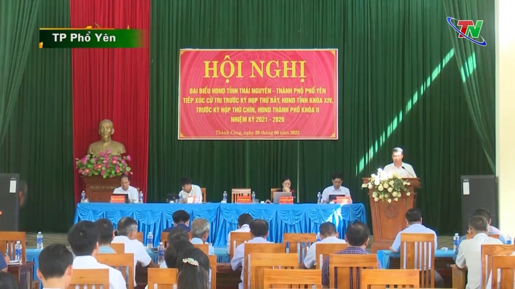 Các đại biểu HĐND tỉnh tiếp xúc cử tri tại thành phố Phổ Yên