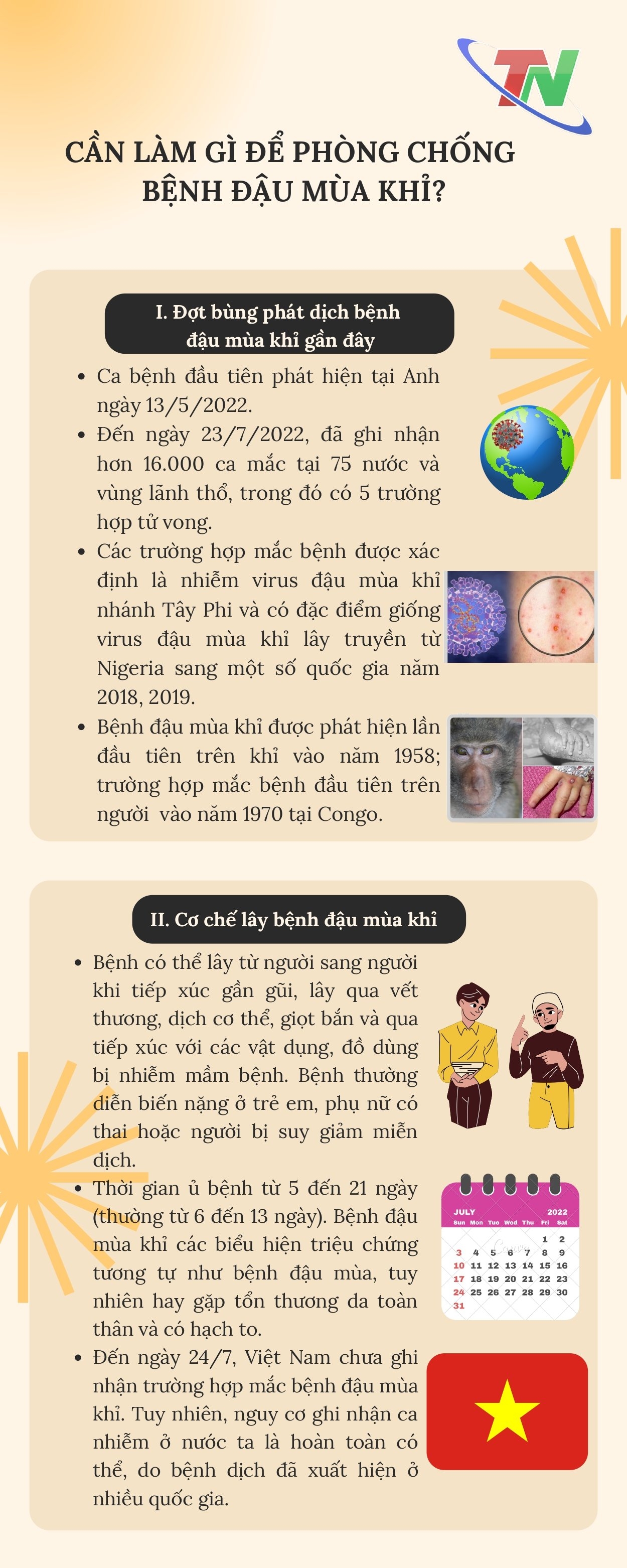 [Infographic] Cần làm gì để phòng, chống bệnh đậu mùa khỉ?