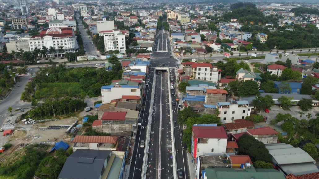 [Photo] TP Thái Nguyên: Nút giao khác cốt giữa đường Thống Nhất và đường Việt Bắc trước ngày thông xe