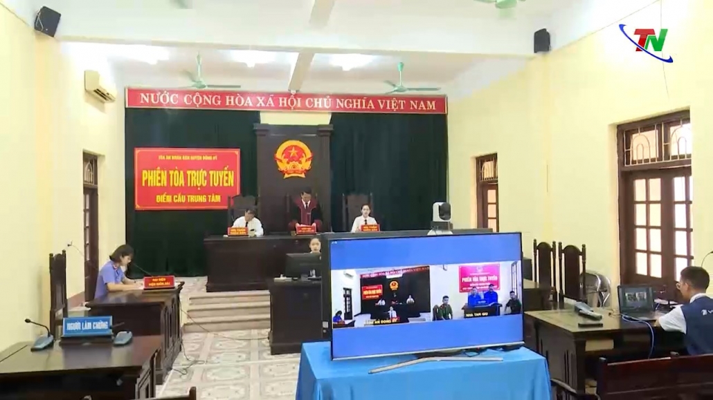 Tòa án Nhân dân huyện Đồng Hỷ xét xử trực tuyến 2 vụ án hình sự