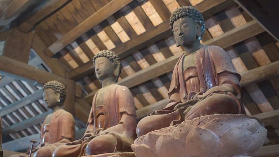 Phục chế tượng đất - nét độc đáo của chùa Úc Sơn ở Thái Nguyên