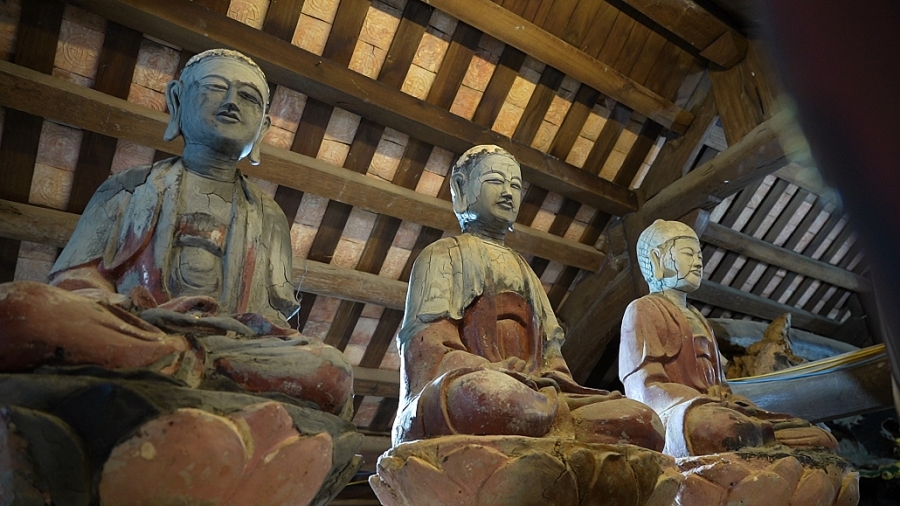Phục chế tượng đất - nét độc đáo của chùa Úc Sơn ở Thái Nguyên