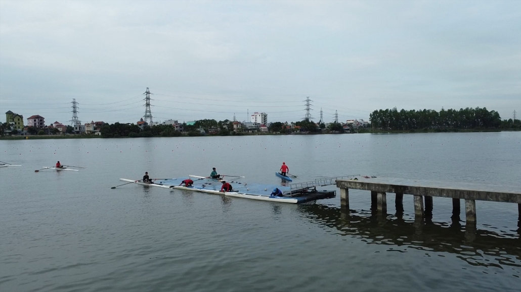 Vận động viên đua thuyền Thái Nguyên sẵn sàng trước giờ khai mạc SEA Games