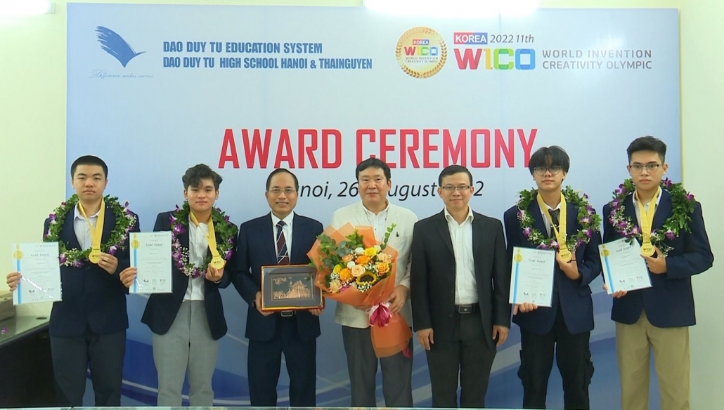 Học sinh Thái Nguyên đạt giải Vàng Olympic phát minh sáng chế thế giới 2022
