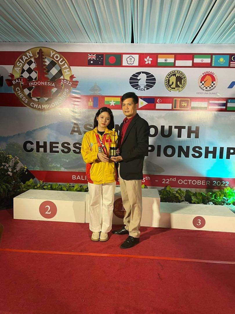 Cô gái Thái Nguyên dành 4 HCV tại giải Cờ vua trẻ châu Á 2022