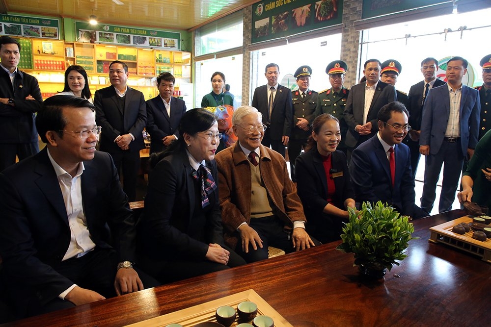 Tổng Bí thư Nguyễn Phú Trọng và đoàn công tác Trung ương thăm và làm việc tại tỉnh Thái Nguyên