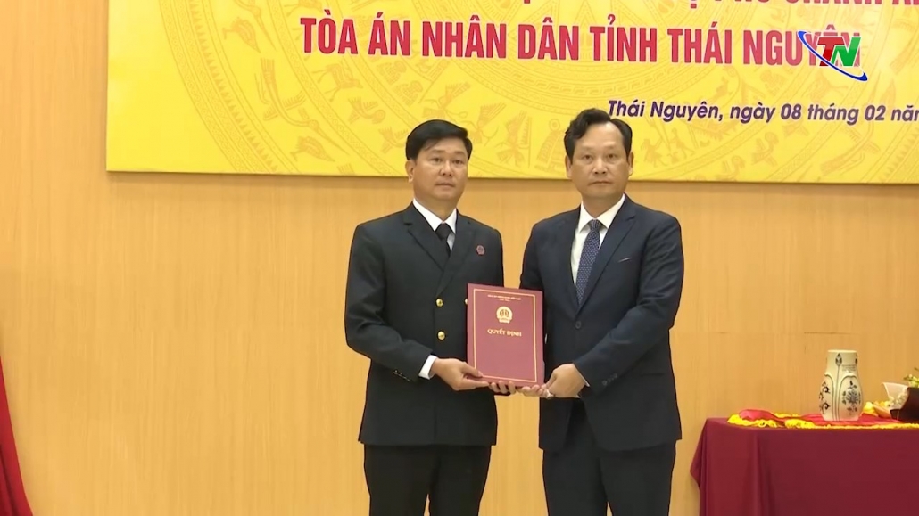 Công bố Quyết định bổ nhiệm chức vụ Phó Chánh án Tòa án nhân dân tỉnh Thái Nguyên