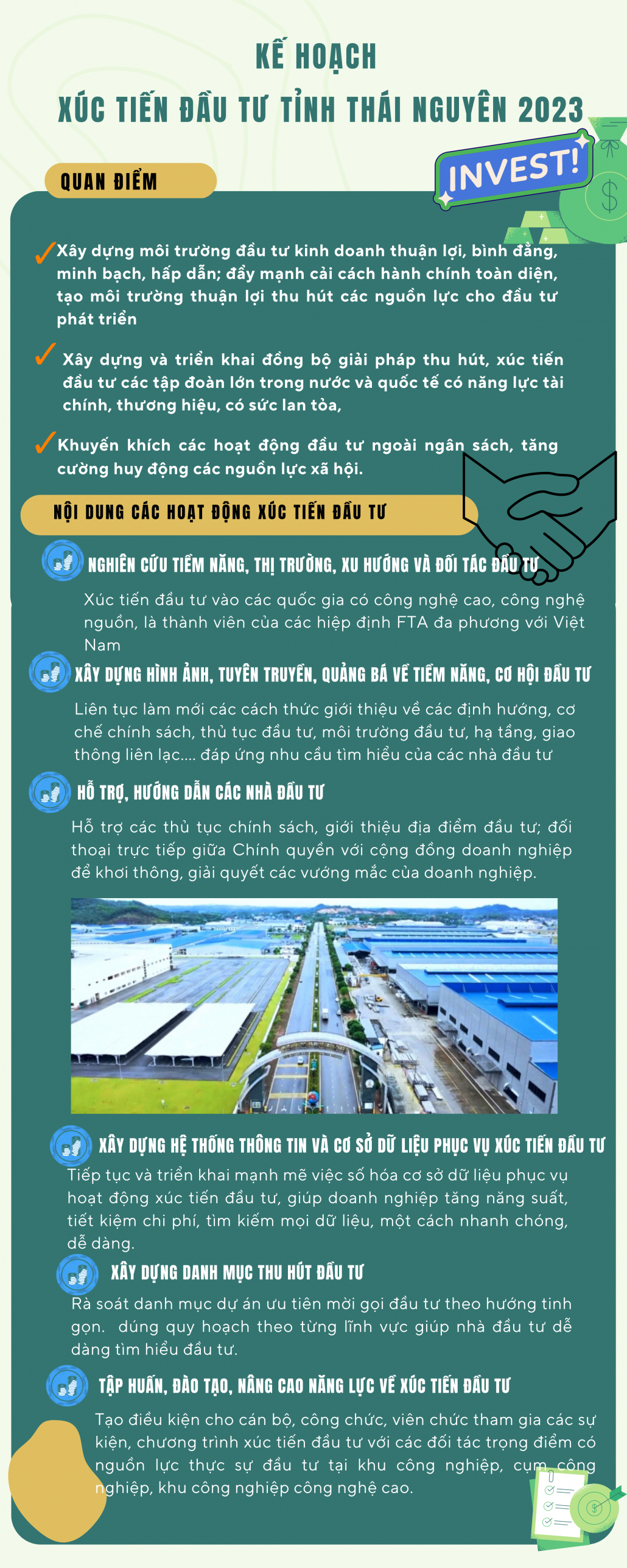 [Infographic]  Kế hoạch xúc tiến đầu tư tỉnh Thái Nguyên năm 2023