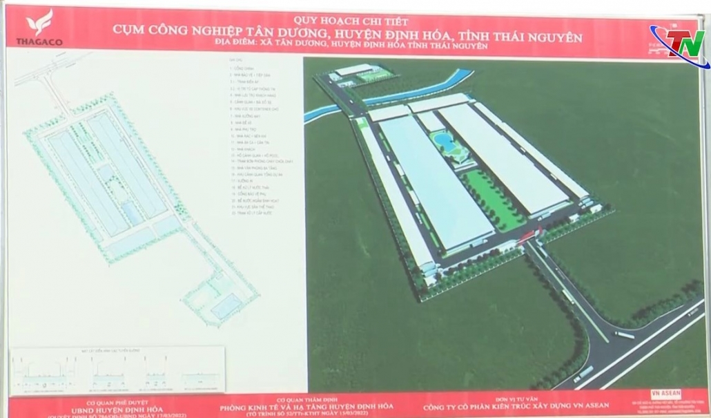 Đảm bảo tiến độ Cụm công nghiệp Tân Dương, huyện Định Hóa