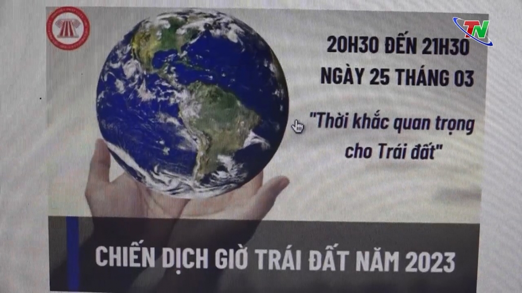 Công ty Điện lực Thái Nguyên tuyên truyền chiến dịch Giờ trái đất năm 2023
