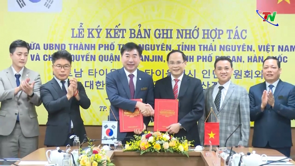 Thành phố Thái Nguyên ký kết bản ghi nhớ hợp tác với Quận Busanjin, thành phố Busan, Hàn Quốc