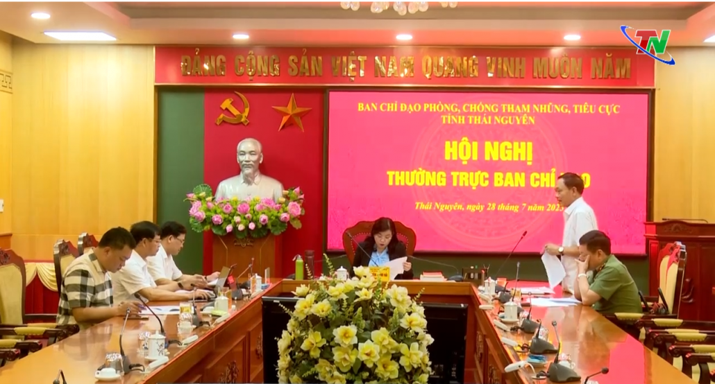 Hội nghị Thường trực Ban Chỉ đạo phòng, chống tham nhũng, tiêu cực tỉnh Thái Nguyên