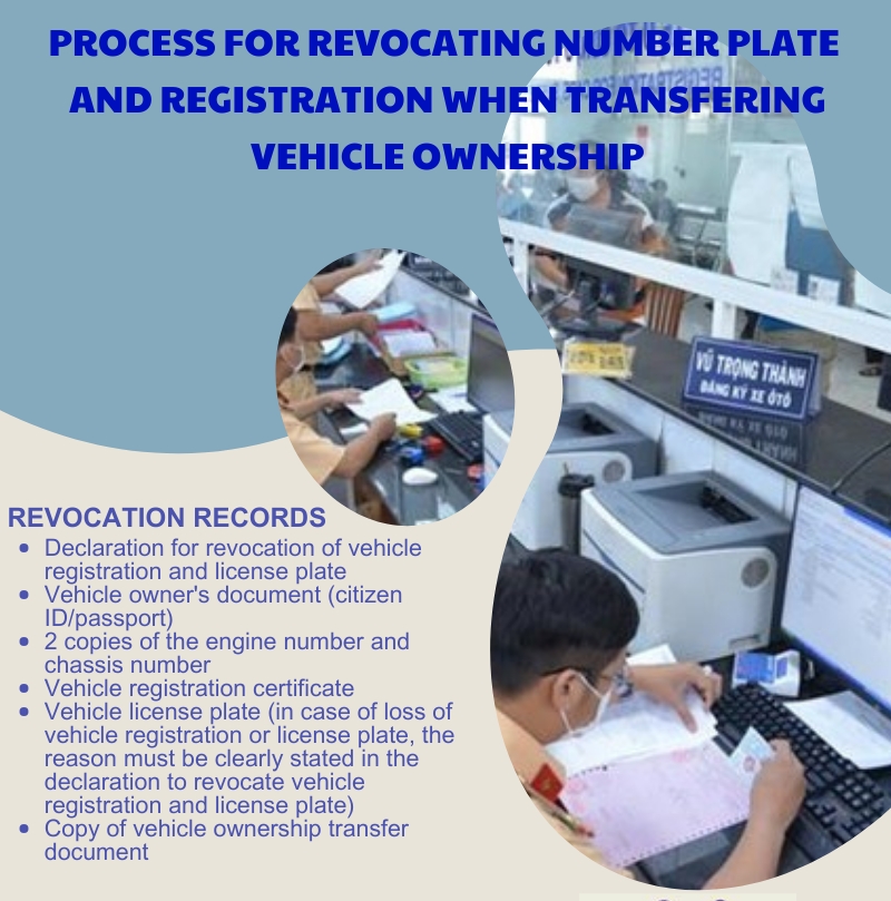 PROCESS FOR REVOCATING NUMBER PLATE AND REGISTRATION WHEN TRANSFERING VEHICLE OWNERSHIP