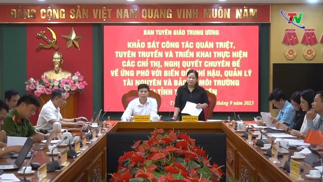 Ban Tuyên giáo Trung ương khảo sát tại Thái Nguyên