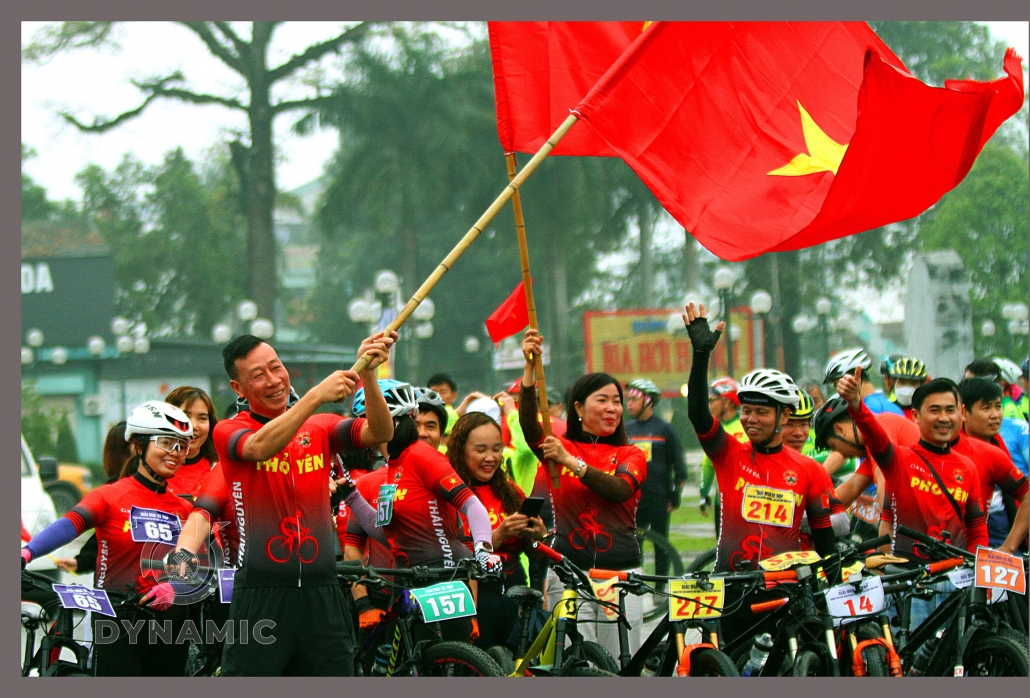 The first bicycle race in Thai Nguyen