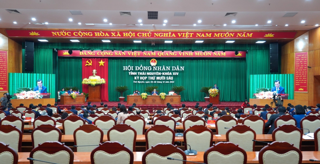 [Trực tuyến] Thông qua 34 Nghị quyết và Bế mạc Kỳ họp thứ mười sáu,  HĐND tỉnh Thái Nguyên khóa XIV, nhiệm kỳ 2021-2026