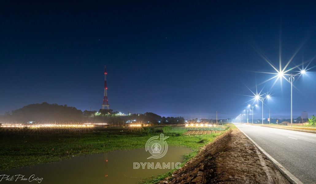 The flower village lights up to prepare for the Tet flower crop