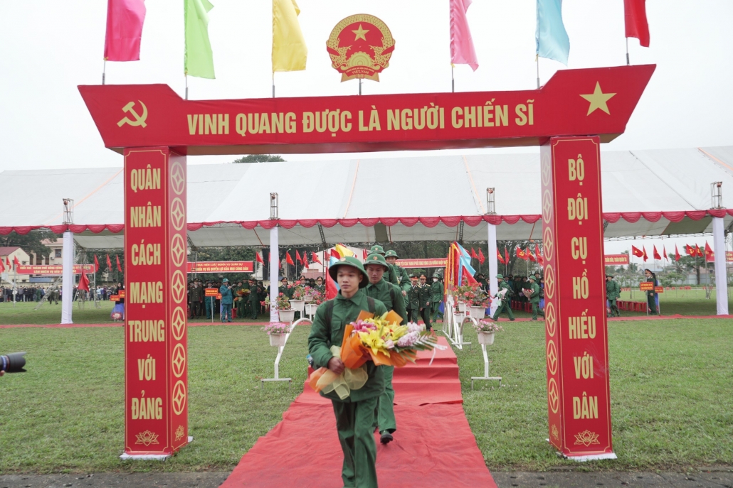 [Photo] Những hình ảnh ấn tượng tại Lễ Giao nhận quân tỉnh Thái Nguyên năm 2024