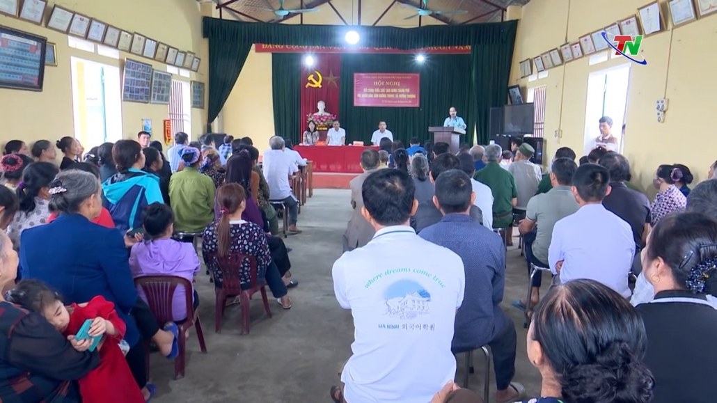 Lãnh đạo thành phố Thái Nguyên đối thoại với nhân dân xóm Huống Trung