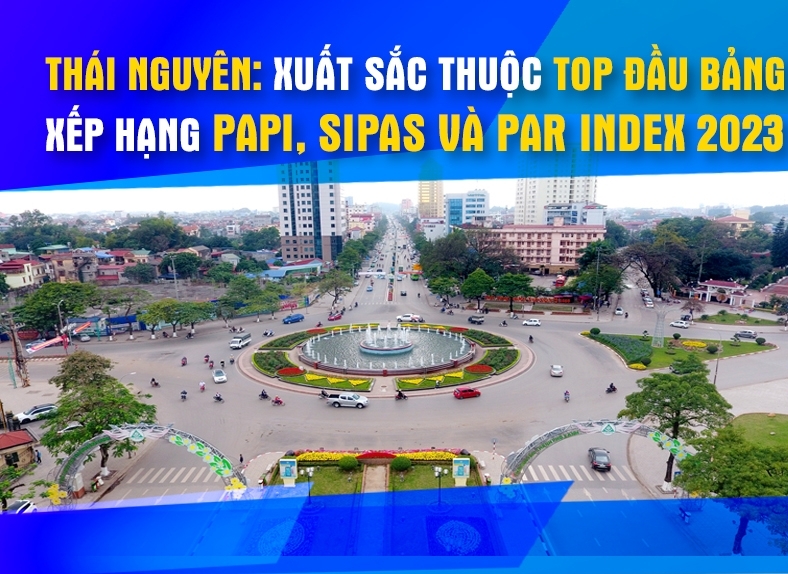 Thái Nguyên: Xuất sắc thuộc top đầu bảng xếp hạng PAPI, SIPAS và PAR INDEX 2023