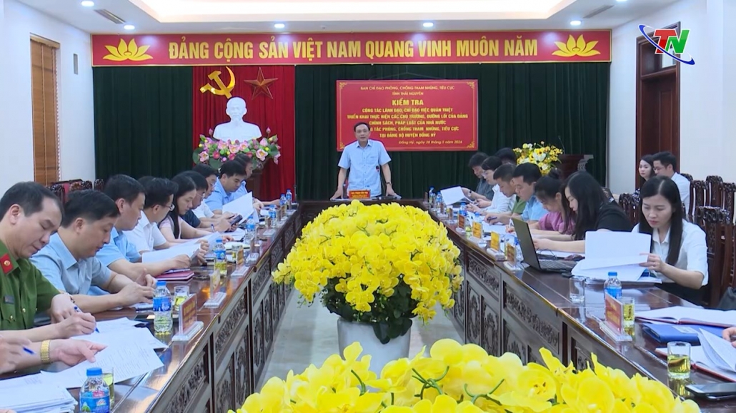 Ban Chỉ đạo phòng, chống tham nhũng, tiêu cực tỉnh kiểm tra tại huyện Đồng Hỷ
