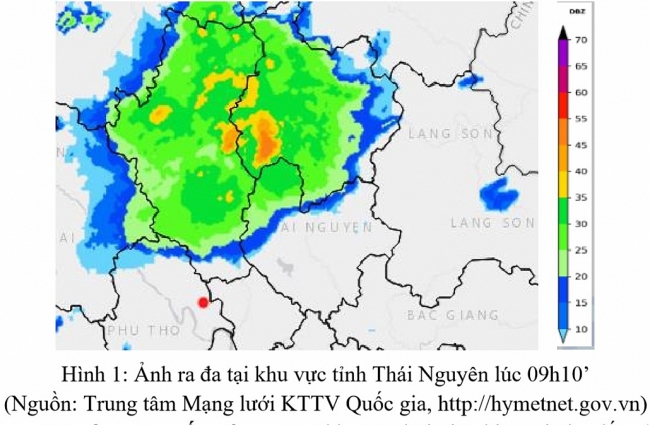 Tin cảnh báo dông, tố, lốc, sét, mưa đá và mưa lớn cục bộ tỉnh Thái Nguyên