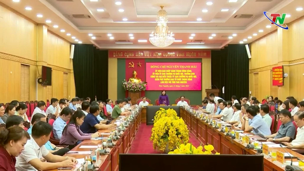 Trưởng Ban Công tác đại biểu Quốc hội Nguyễn Thanh Hải làm việc với tỉnh Thái Nguyên
