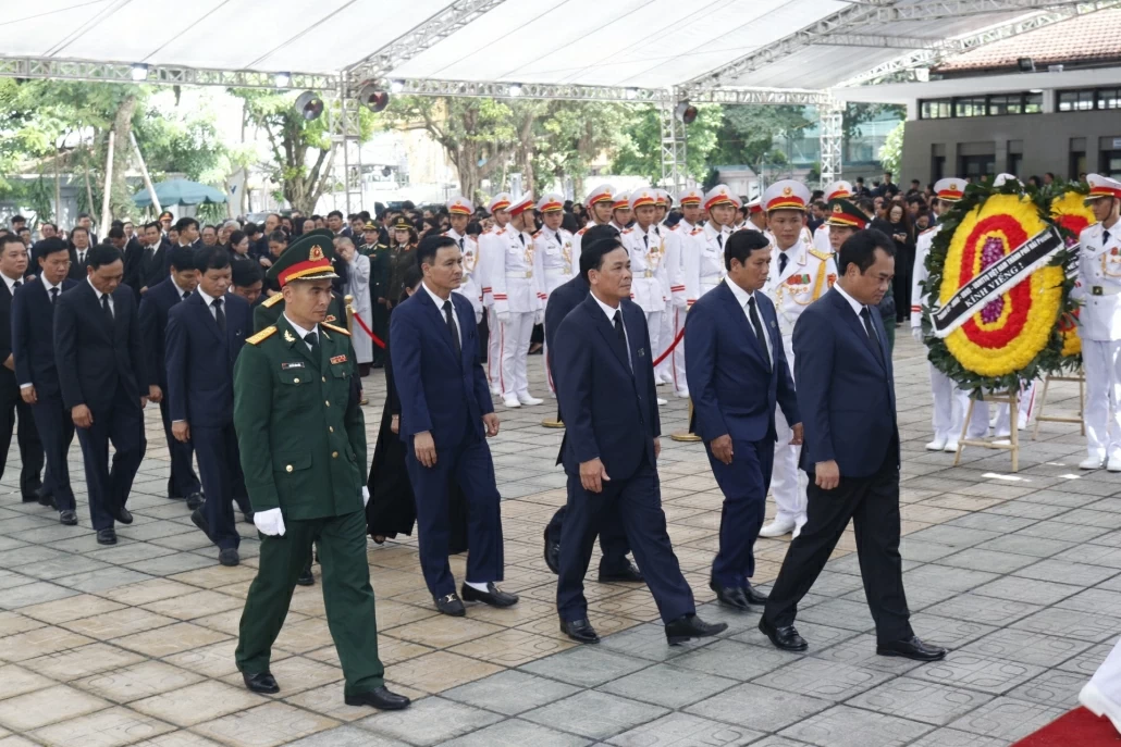 [Photo]Đoàn Đại biểu tỉnh Thái Nguyên viếng Tổng Bí thư Nguyễn Phú Trọng