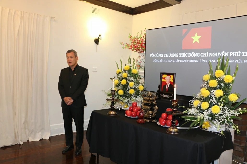 Lễ viếng Tổng Bí thư Nguyễn Phú Trọng được tổ chức trang trọng tại nhiều nước trên thế giới