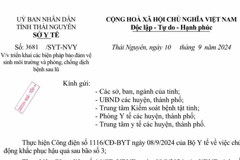 Triển khai các biện pháp bảo đảm vệ sinh môi trường và phòng, chống dịch bệnh sau lũ