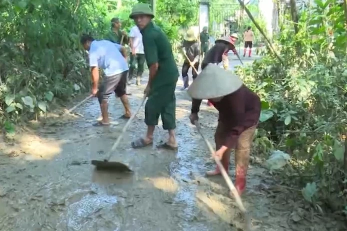 Phú Bình: Khẩn trương khắc phục hậu quả sau mưa bão