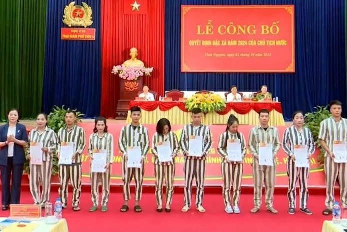 Trại giam Phú Sơn 4: 107 phạm nhân được đặc xá