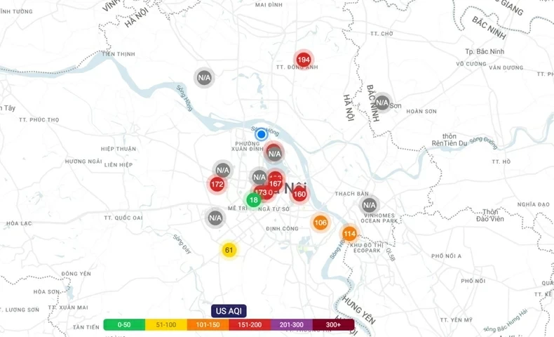 Hôm nay, Hà Nội ô nhiễm không khí nghiêm trọng, xếp thứ hai toàn cầu
