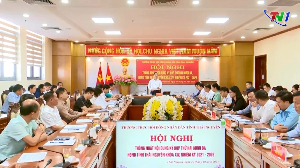 Thống nhất nội dung Kỳ họp thứ 23 HĐND tỉnh Thái Nguyên khóa XIV