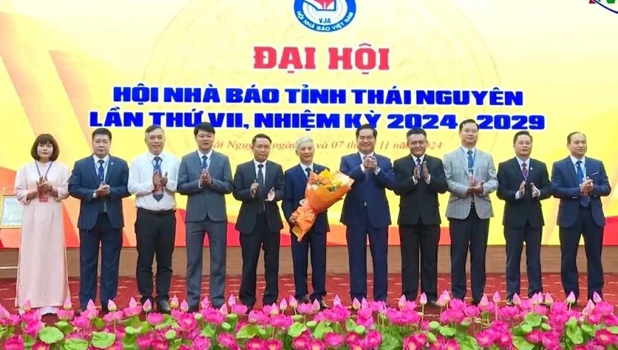 Đại hội Hội Nhà báo tỉnh Thái Nguyên lần thứ VII, nhiệm kỳ 2024 - 2029 thành công tốt đẹp