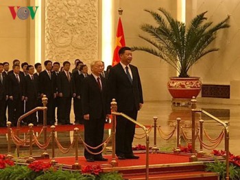 Tổng Bí thư Nguyễn Phú Trọng hội đàm với Tổng Bí thư Tập Cận Bình