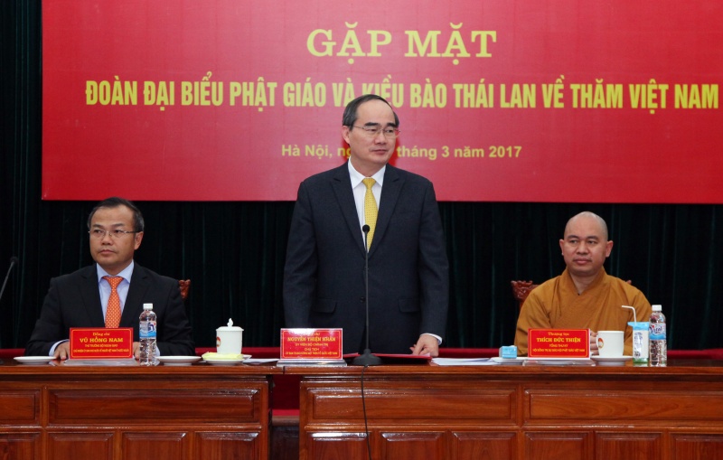 Chủ tịch MTTQ Việt Nam tiếp đại biểu Phật giáo, kiều bào tại Thái Lan