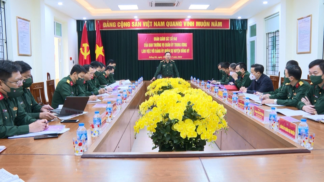 Đoàn giám sát 948 của Quân ủy Trung ương làm việc tại Thái Nguyên