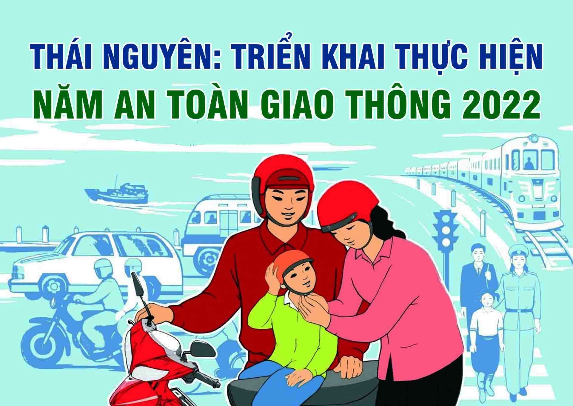 [Inforgraphic] Thái Nguyên triển khai thực hiện Năm an toàn giao thông 2022