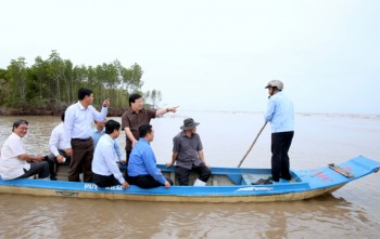 Phó Thủ tướng kiểm tra tình trạng sạt lở, xâm thực bờ biển tại ĐBSCL