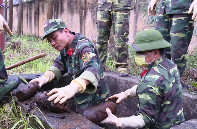 Bộ CHQS tỉnh Thái Nguyên: Thu hồi và xử lý an toàn hơn 2,7 tấn bom đạn, vật liệu nổ
