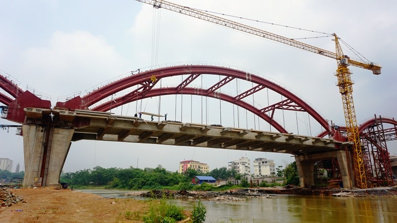 Cầu Bến Tượng thi công đạt khoảng 80% khối lượng dự án