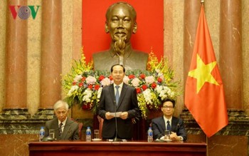 Chủ tịch nước Trần Đại Quang gặp mặt các nhà khoa học quốc tế