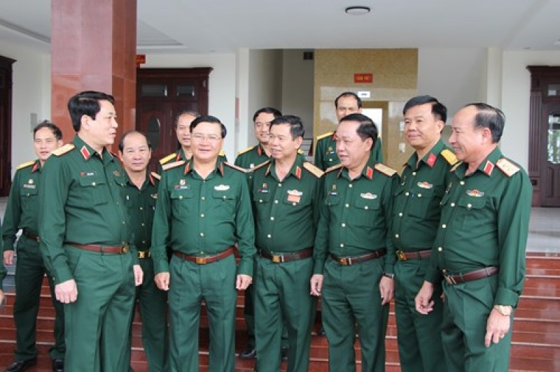 Thượng tướng Lương Cường thăm và làm việc tại Học viện Lục quân