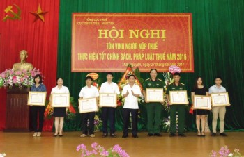 Thái Nguyên: Tôn vinh 150 doanh nghiệp, doanh nhân thực hiện tốt chính sách, pháp luật thuế