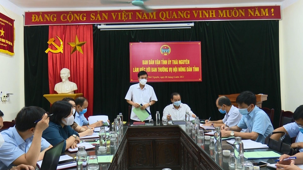 Trưởng Ban Dân vận Tỉnh ủy làm việc với Hội Nông dân tỉnh Thái Nguyên