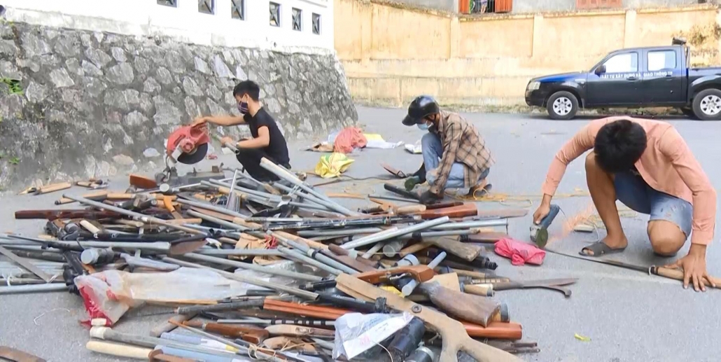 TP Thái Nguyên: tiêu hủy 138 vũ khí, vật liệu nổ, công cụ hỗ trợ
