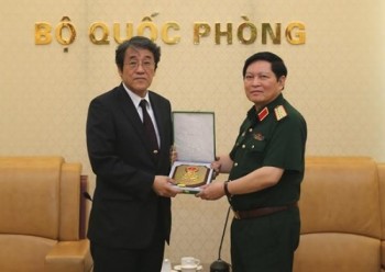 Đại tướng Ngô Xuân Lịch tiếp Đại sứ Nhật Bản tại Việt Nam