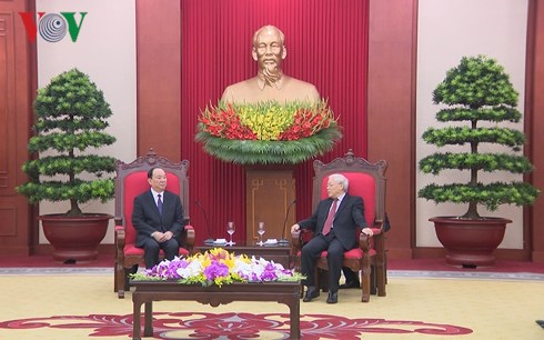 Tổng Bí thư Nguyễn Phú Trọng tiếp đoàn đại biểu Đảng Cộng sản Trung Quốc